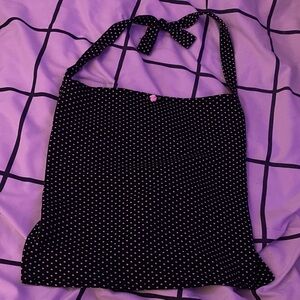 Edikted Black and White Backless Polka Dot Top